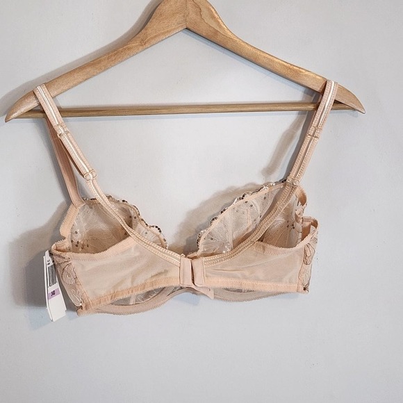 NWT Paramour Womens Ellie Peridot Unlined Lace Nude Sexy Bra Lingerie Size 34D - Picture 7 of 7